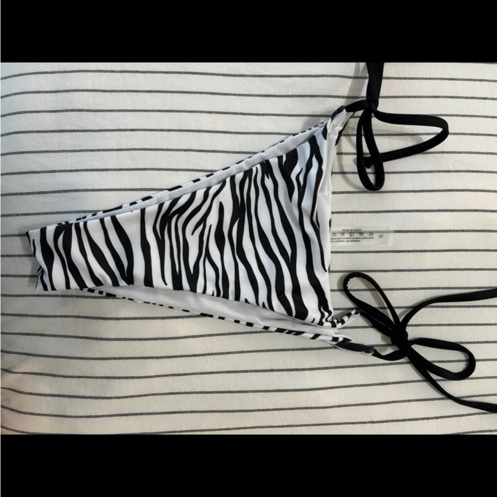 SHEIN Zebra Print Bikini - Black and White